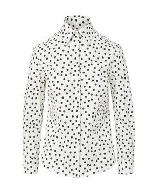 Precis Petite black and white polka dot long-sleeve blouse Deadstock Rare